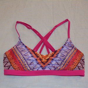 Prana Cyra bikini top in Rich Fuchsia Panama